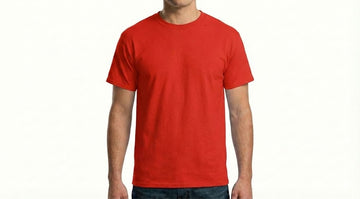 HD Style: T-Shirt – Rot mit deinem Logo – Front & Rücken Druck