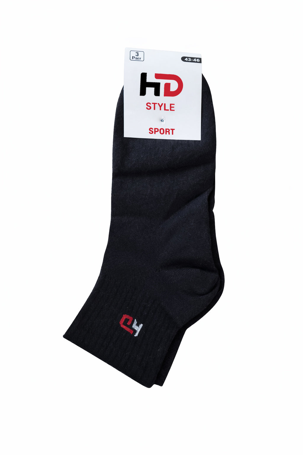 HD Style: Premium Sneakersocken Sets (Multipack 12er) - Schwarz