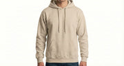 HD Style: Hoodie – Creme mit deinem Logo – Front & Rücken Druck