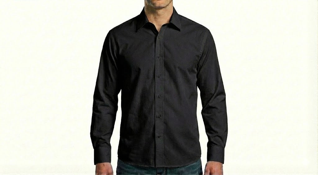 HD Style: Premium Hemd – Schwarz mit deinem Logo – Front & Rücken Druck