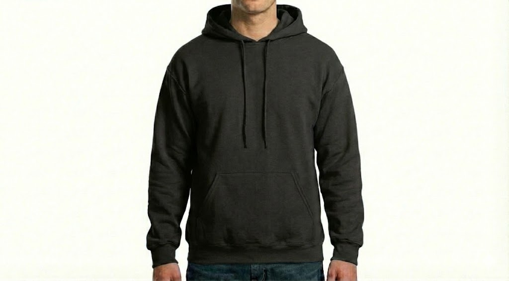 HD Style: Hoodie – Schwarz mit deinem Logo – Front & Rücken Druck