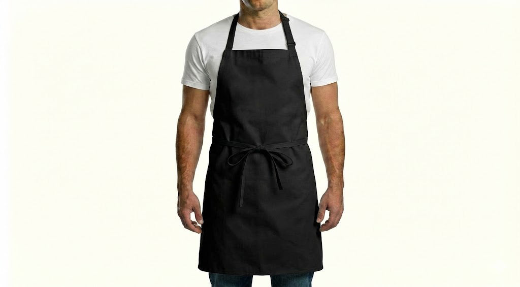 HD Style: Premium Schwarz Latzschürzen mit Wunschdruck