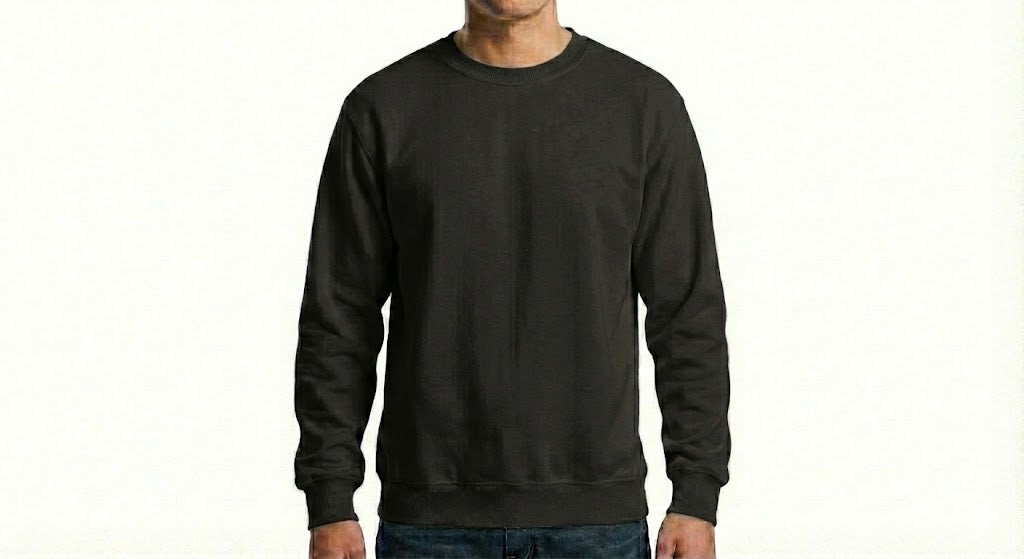 HD Style: Sweatshirt – Schwarz mit deinem Logo – Front & Rücken Druck