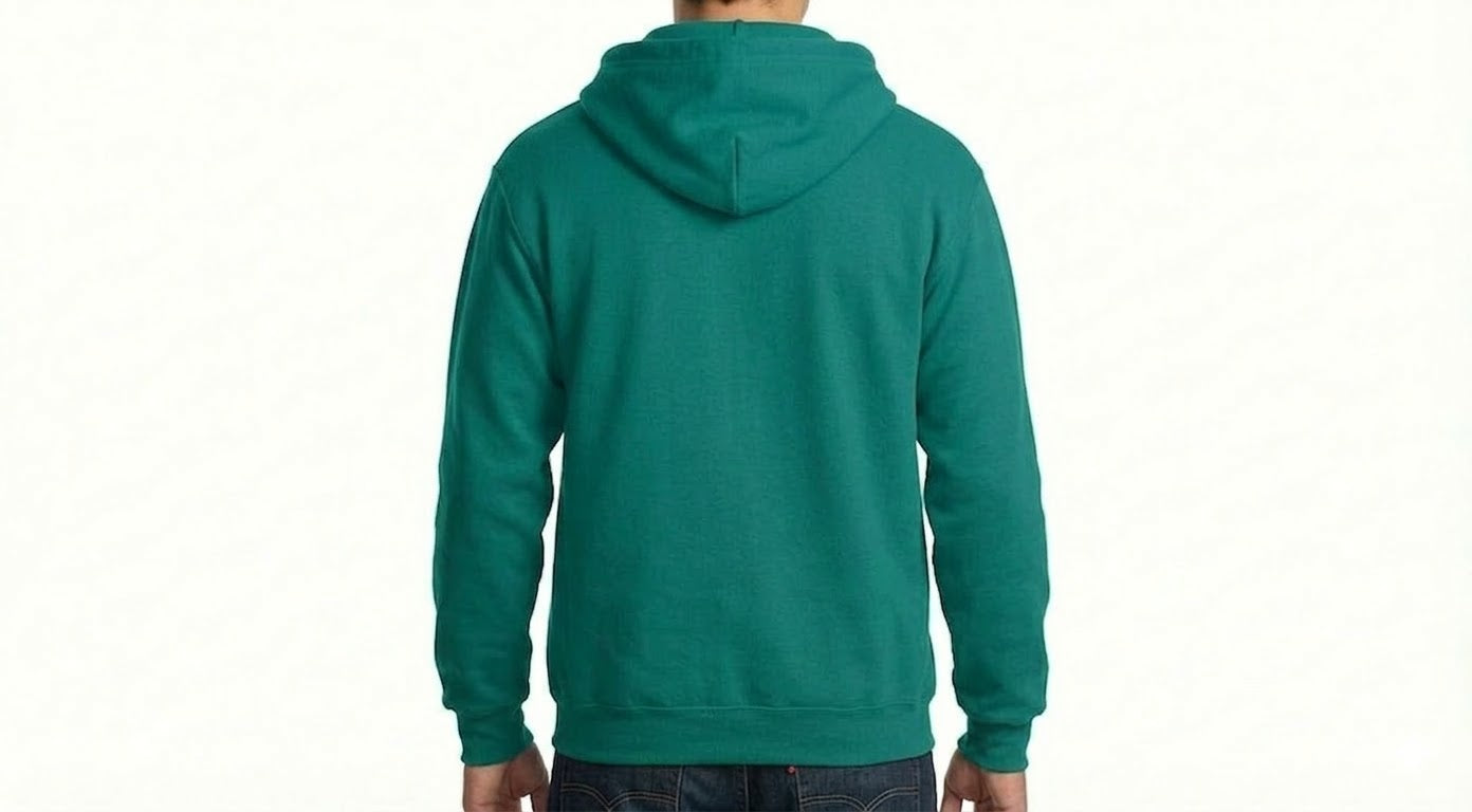 HD Style: Hoodie – Grün mit deinem Logo – Front & Rücken Druck