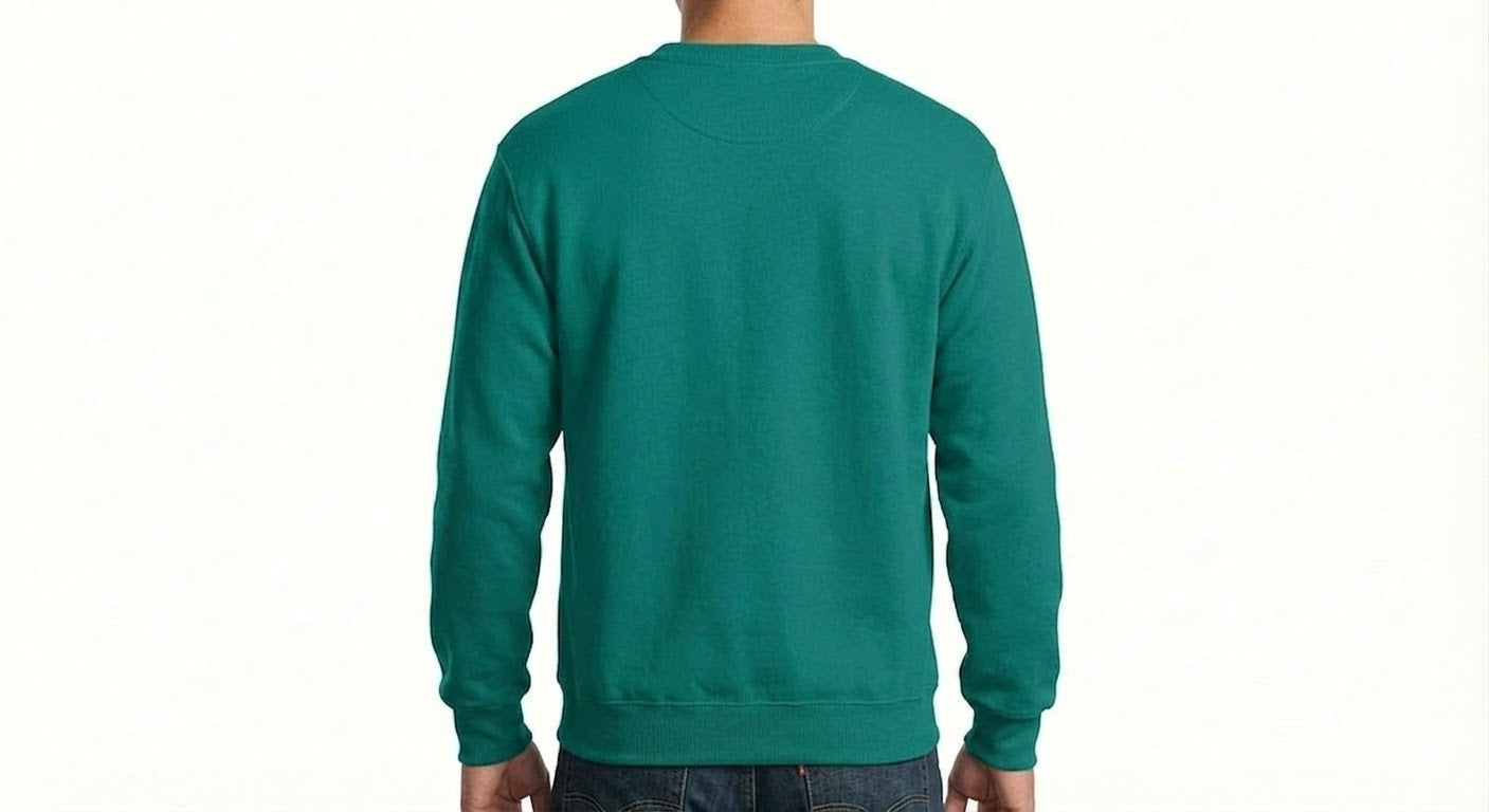 HD Style: Sweatshirt – Grün mit deinem Logo – Front & Rücken Druck