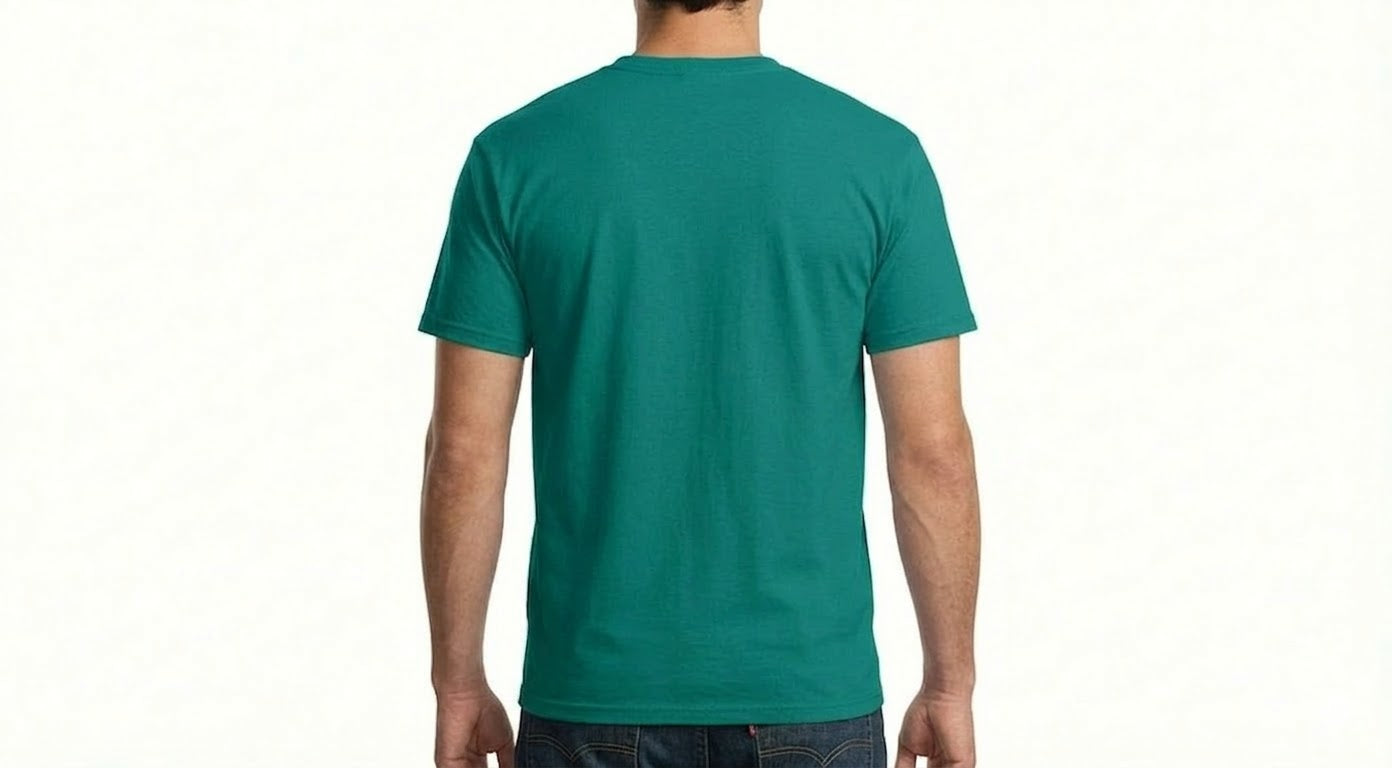 HD Style: T-Shirt – Grün mit deinem Logo – Front & Rücken Druck