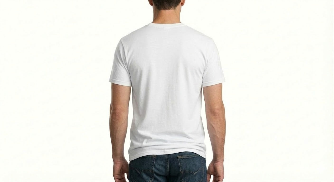 HD Style: T-Shirt – Weiß mit deinem Logo – Front & Rücken Druck