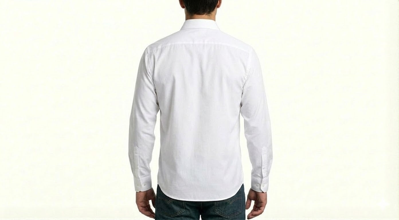 HD Style: Premium Hemd – Weiß mit deinem Logo – Front & Rücken Druck