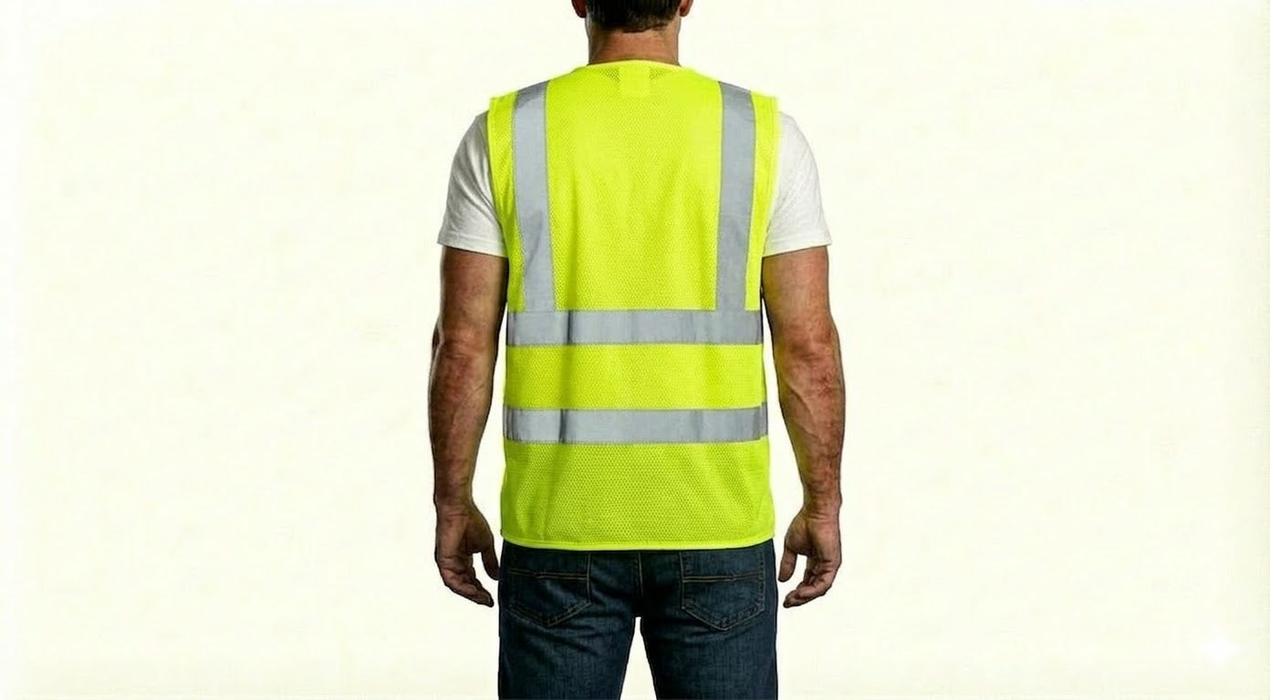 HD Style: Warnwesten - Neon Gelb mit deinem Logo – Front & Rücken Druck