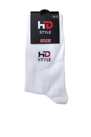 HD Style: Premium Crew Socken Sets (Multipack 12er) - Weiß