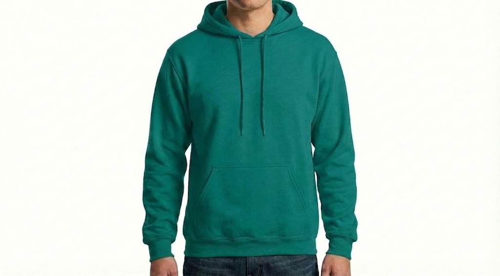 HD Style: Hoodie – Grün mit deinem Logo – Front & Rücken Druck
