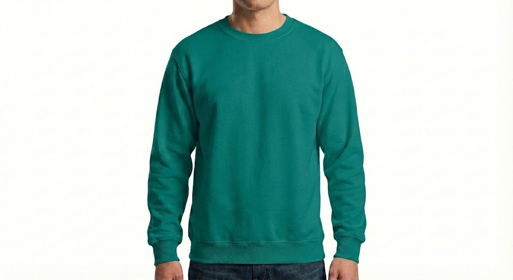 HD Style: Sweatshirt – Grün mit deinem Logo – Front & Rücken Druck